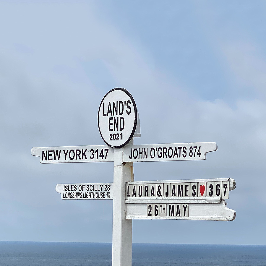land's end signpost